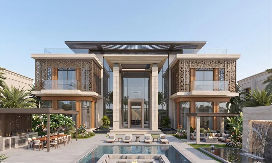 Managed villa with a pool and landscaped garden